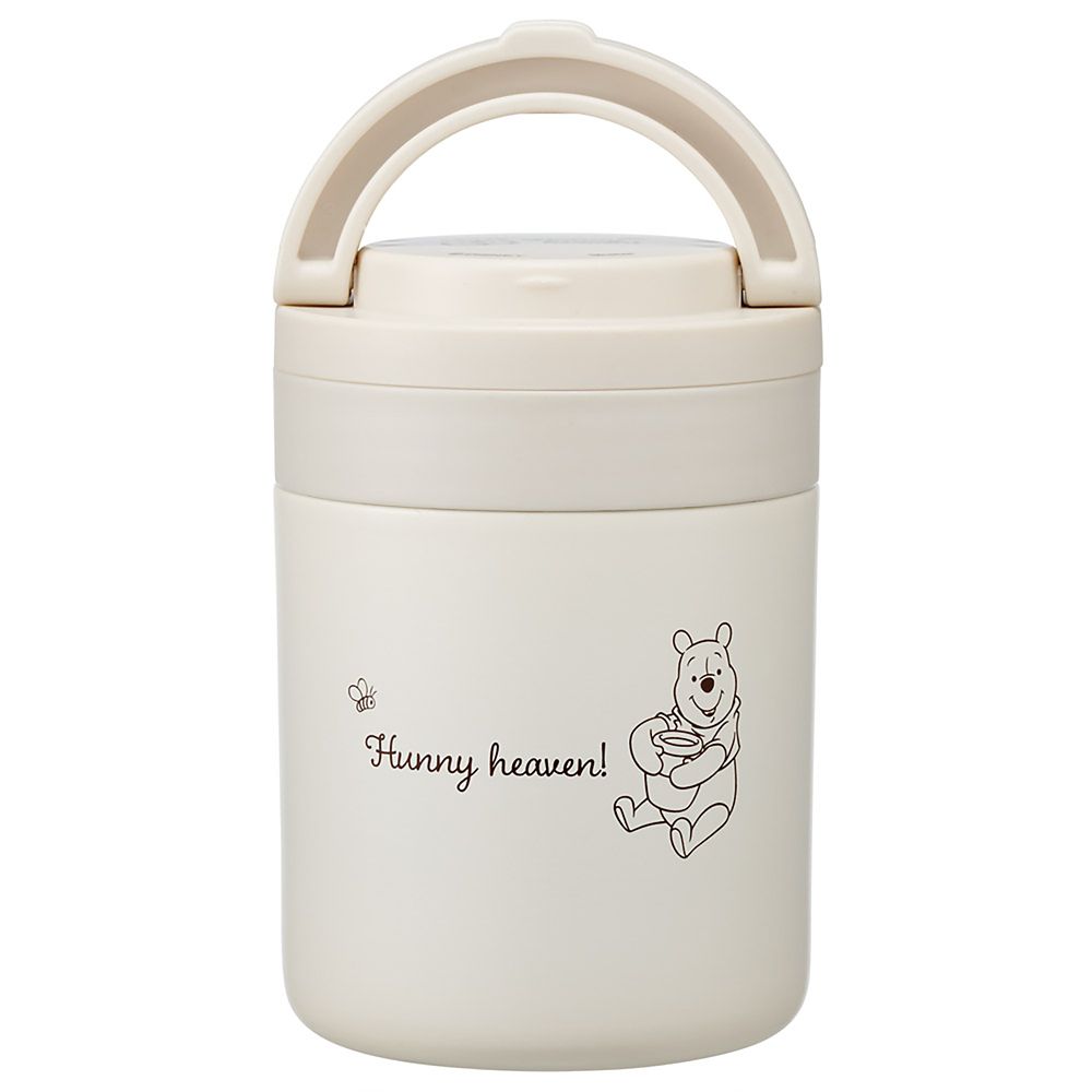 保温 保冷 スープジャー 300ml 折りたたみハンドル付 くまのプーさん シンプルロゴ スケーター LJFO3_70902