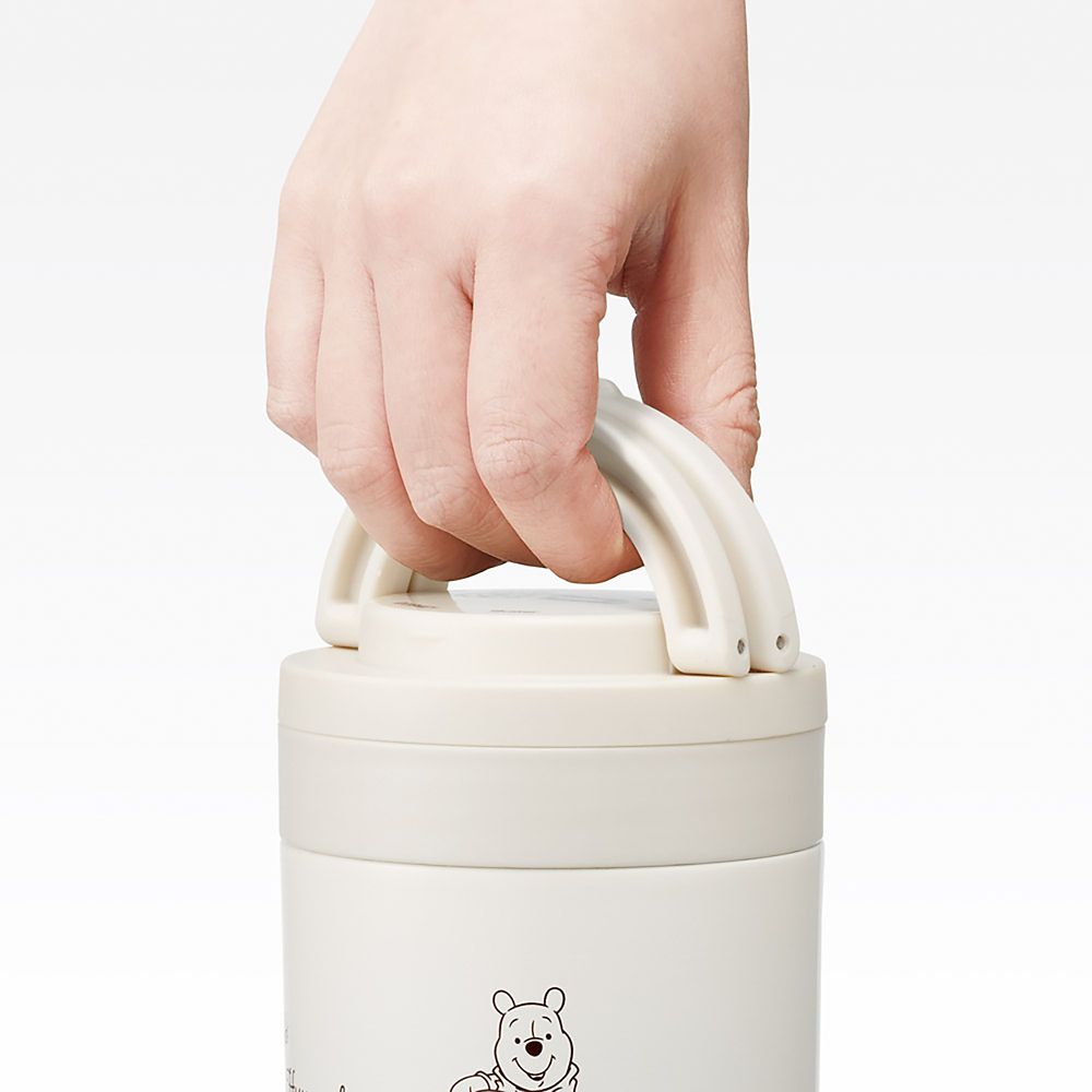 保温 保冷 スープジャー 300ml 折りたたみハンドル付 くまのプーさん シンプルロゴ スケーター LJFO3_70902