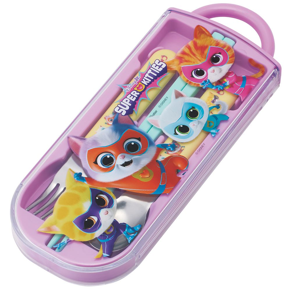 スケーター(Skater) 子供用 お弁当 トリオ セット 抗菌 箸 スプーン フォーク カトラリー 日本製 キッズ スライド式 名前シール付 スーパーキティ TACC2AG_71171