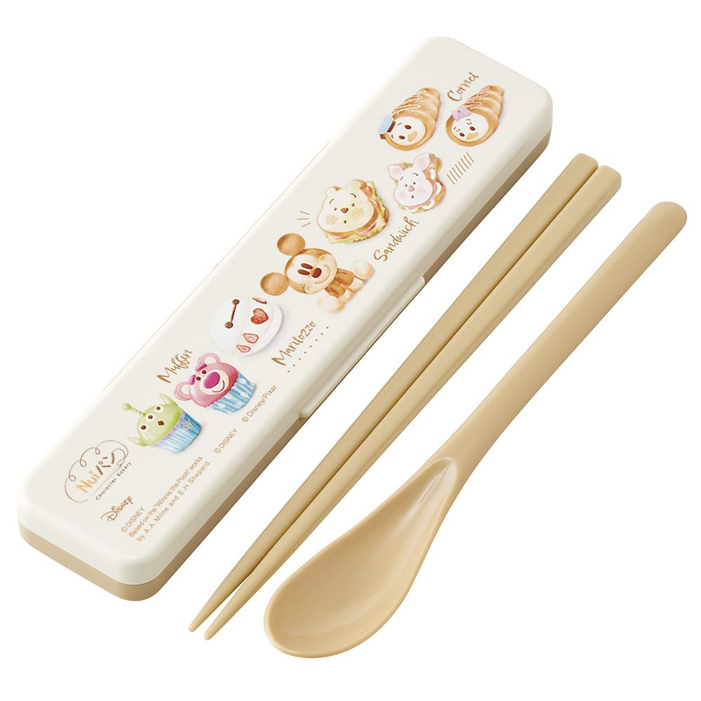 スケーター(Skater) 箸 スプーン セット 弁当 大人用 コンビセット 18cm カチャカチャ鳴らない 日本製 Nuiパン スケーター_CCS3SA_71740