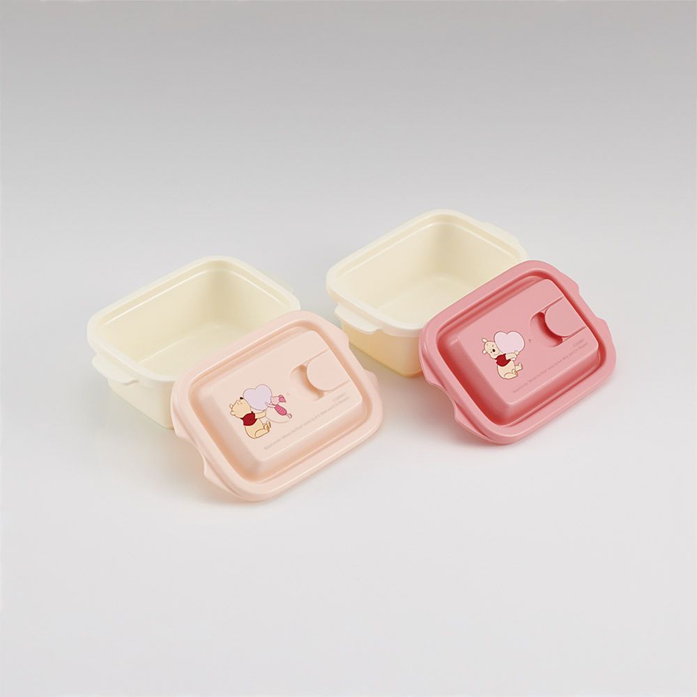 エアーバブル ふわっと 保存容器 シール容器 300ml 2個 セット くまのプーさん HUG&HEART スケーター FCNF1W_71853