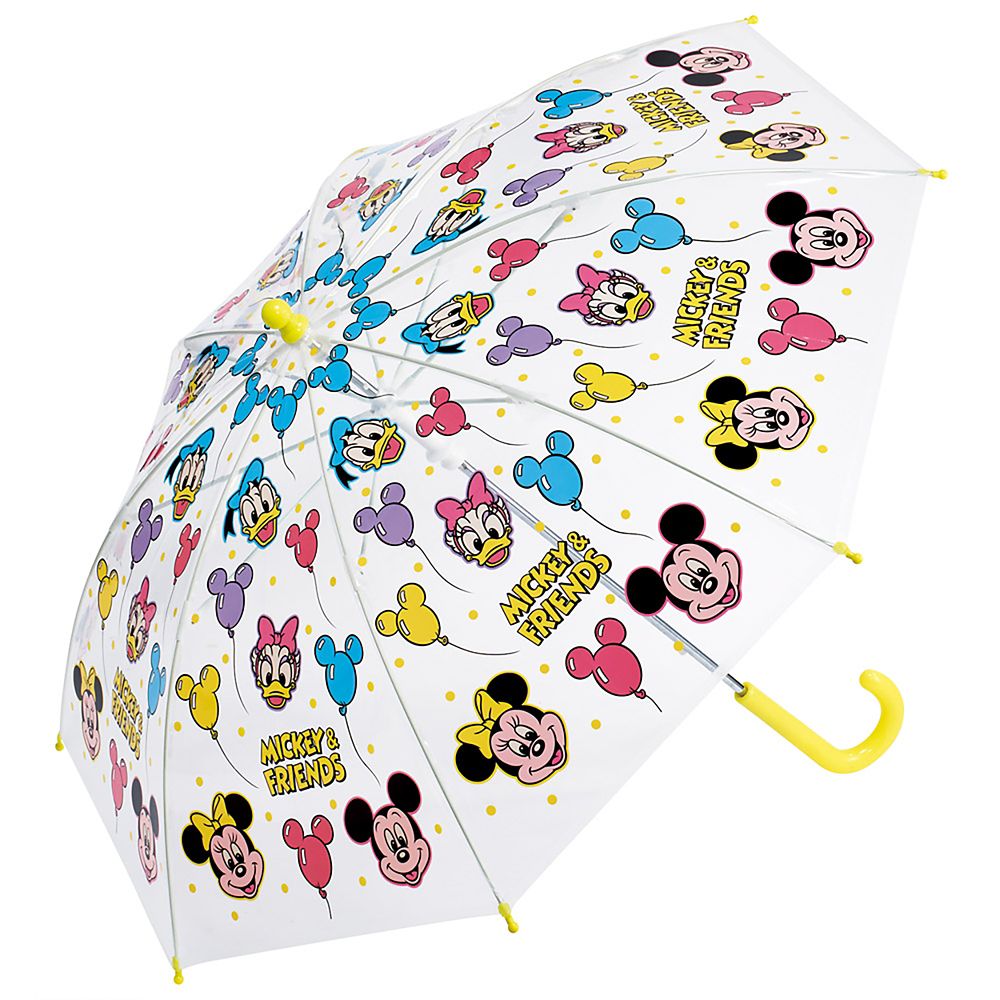 ビニール傘 子供用 45cm ミッキーマウス 3 ミッキー＆フレンズ 男の子 女の子 5~6才 105~115cm 指を挟みにくい手開き式 8本骨 スケーター_UBV45_72000