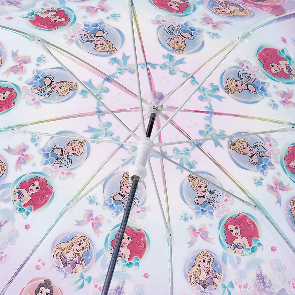 ビニール傘 子供用 45cm ディズニープリンセス 3 女の子 5~6才 105~115cm 指を挟みにくい手開き式 8本骨 スケーター_UBV45_72001