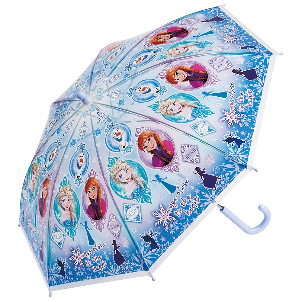 ビニール傘 子供用 45cm アナと雪の女王 3 女の子 5~6才 105~115cm 指を挟みにくい手開き式 8本骨 スケーター_UBV45_72002