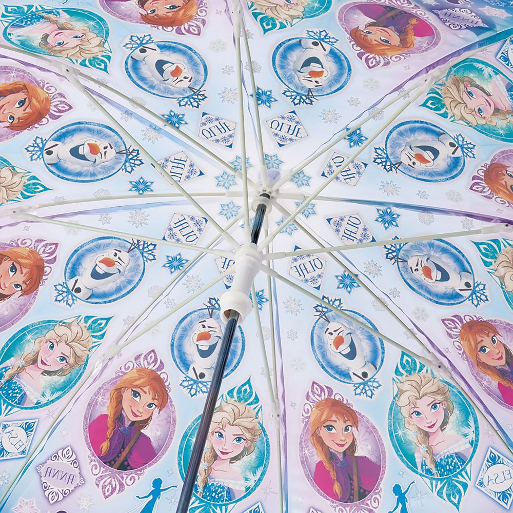 ビニール傘 子供用 45cm アナと雪の女王 3 女の子 5~6才 105~115cm 指を挟みにくい手開き式 8本骨 スケーター_UBV45_72002
