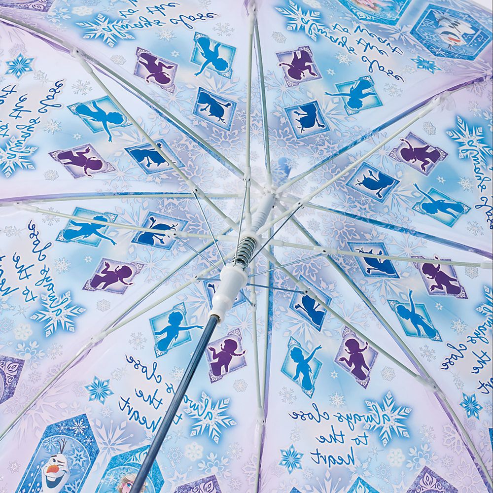 ビニール傘 子供用 55cm アナと雪の女王 3 女の子 9~10才 125~135cm ワンタッチジャンプ式 8本骨 ネームタグ付き スケーター_UBV3_72004