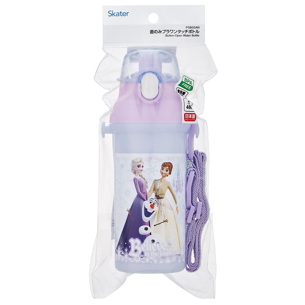 直飲み 水筒 プラスチック 480ml 子供用 ワンプッシュ開閉 食洗機対応 日本製 アナと雪の女王 26 女の子 スケーター PSB5SAN_72155