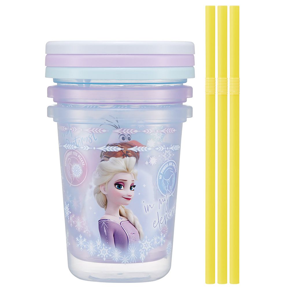 ストロー付 タンブラー 320ml 3個 セット 日本製 アナと雪の女王 26 女の子 スケーター_SIH3ST_72157