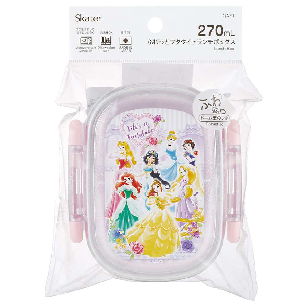 弁当箱 子供用 270ml ふわっと盛れるドーム型ふた ランチボックス 1段 食洗機対応 日本製 ディズニープリンセス 26 女の子 スケーター QAF1_72167