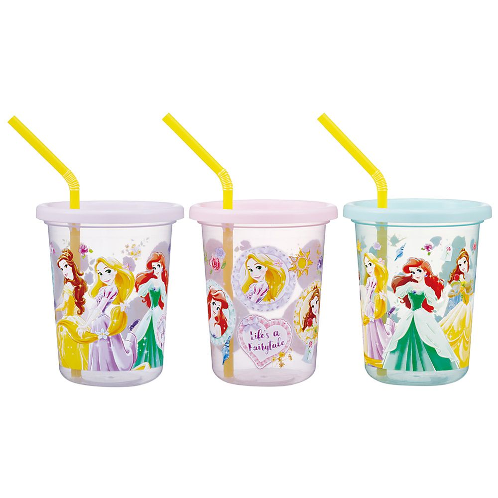 ストロー付きタンブラー 320ml 3個 セット 日本製 ディズニープリンセス 26 女の子 スケーター_SIH3ST_72179