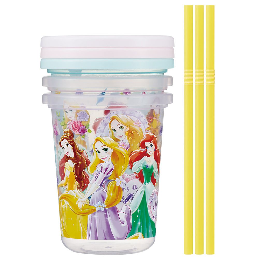 ストロー付きタンブラー 320ml 3個 セット 日本製 ディズニープリンセス 26 女の子 スケーター_SIH3ST_72179