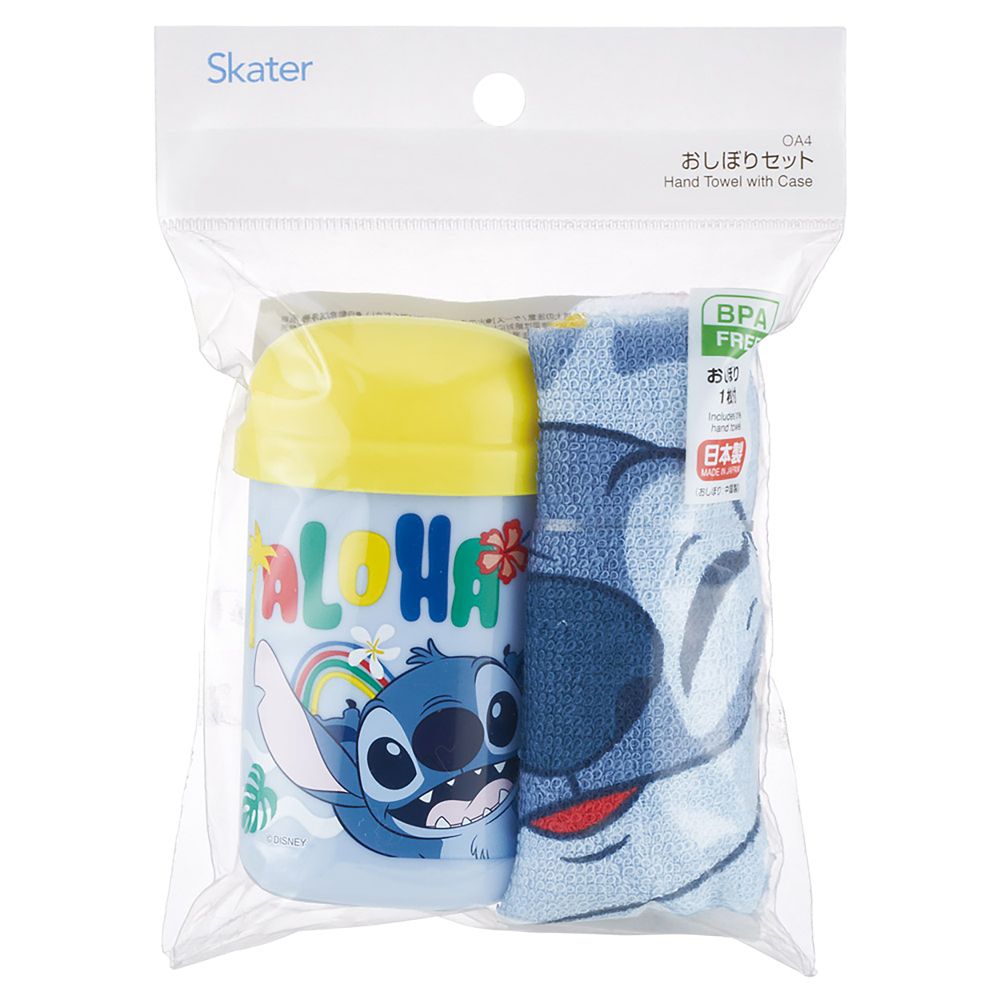 おしぼりセット おしぼり ケース付 日本製 リロ＆スティッチ 26 スケーター OA4_72221