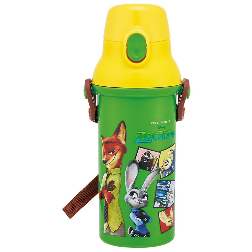 子供用 直飲み 水筒 プラスチック 480ml ワンプッシュ開閉 食洗機対応 日本製 ズートピア 26 スケーター PSB5SAN_72369