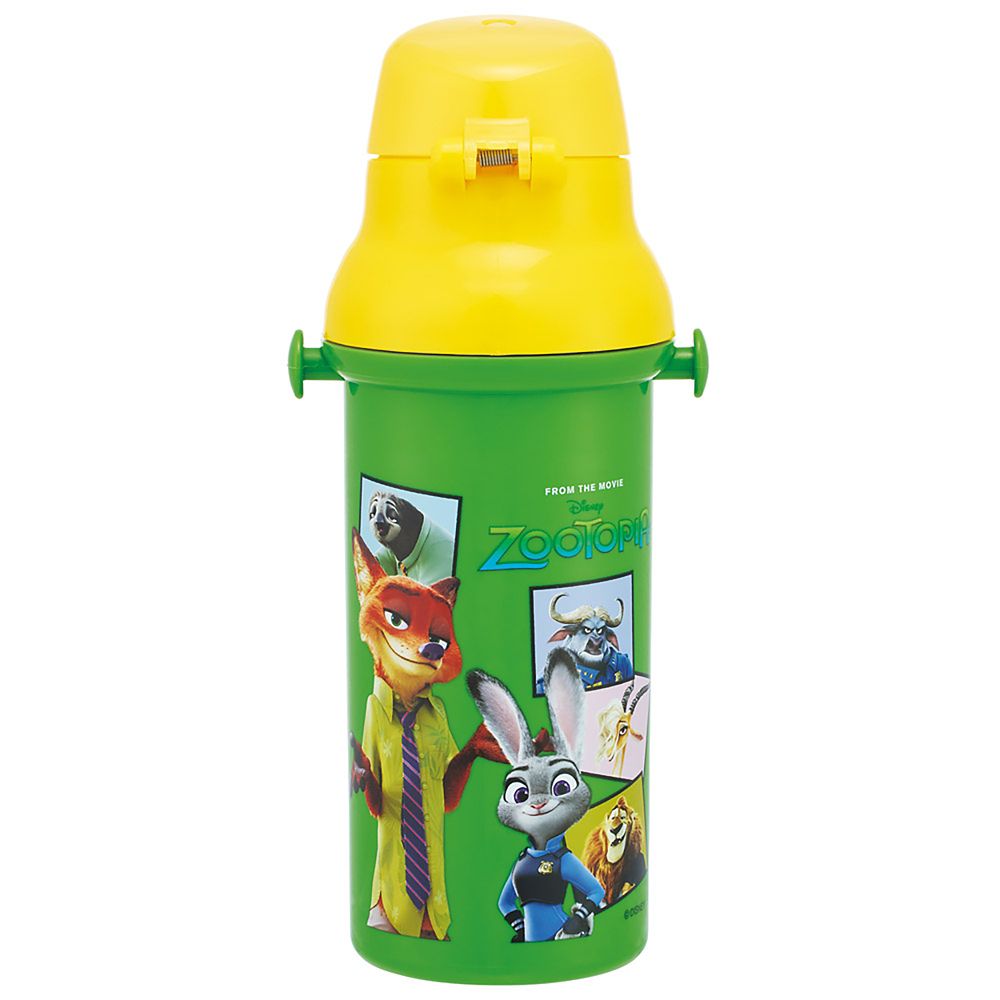 子供用 直飲み 水筒 プラスチック 480ml ワンプッシュ開閉 食洗機対応 日本製 ズートピア 26 スケーター PSB5SAN_72369