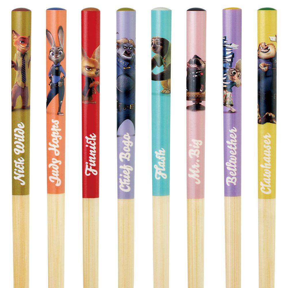 箸 8本セット 竹箸 21cm すべり止め加工 ズートピア スケーター_ANT4BOX_72401