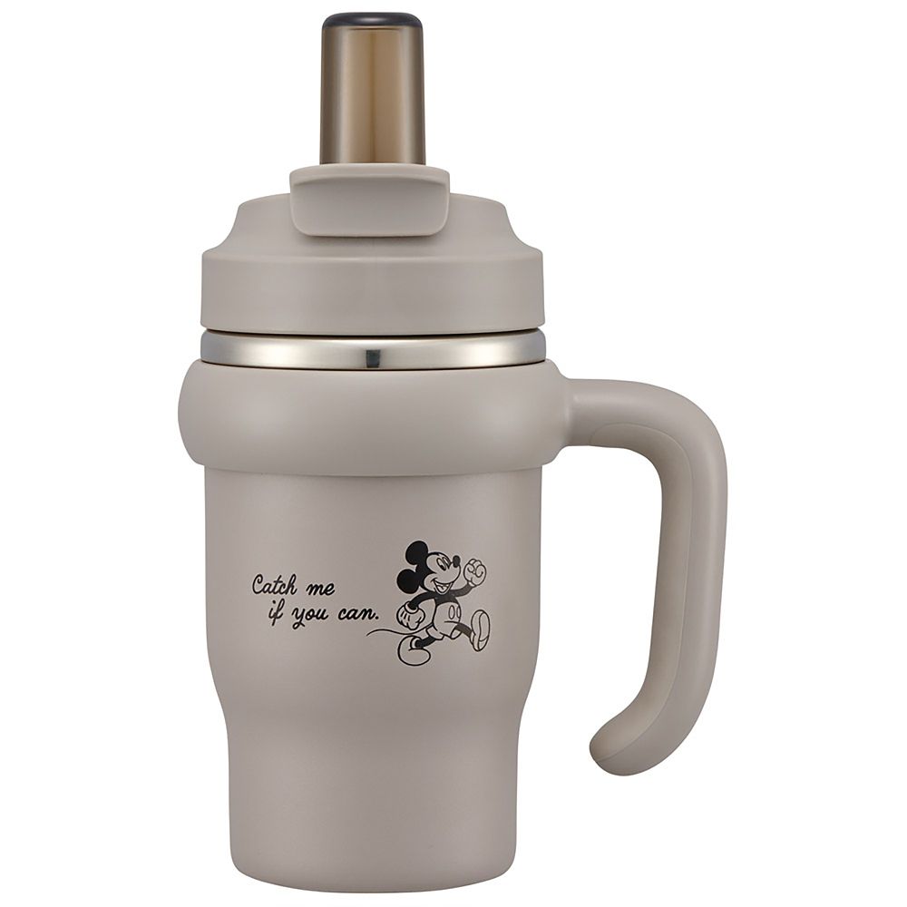 ストロータンブラー 570ml 保温 保冷 ハンドル付 2WAY 直飲み ミッキーマウス シンプルロゴ スケーター_STSTB6_72529