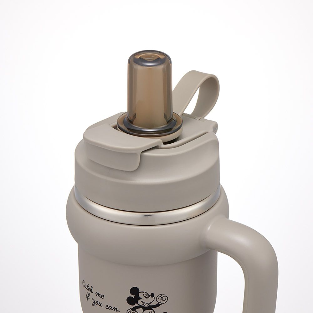 ストロータンブラー 570ml 保温 保冷 ハンドル付 2WAY 直飲み ミッキーマウス シンプルロゴ スケーター_STSTB6_72529
