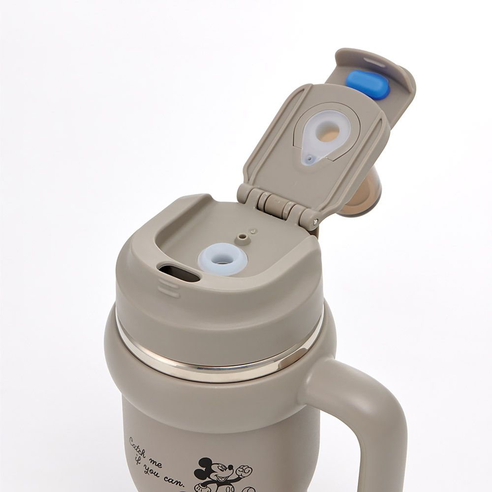 ストロータンブラー 570ml 保温 保冷 ハンドル付 2WAY 直飲み ミッキーマウス シンプルロゴ スケーター_STSTB6_72529