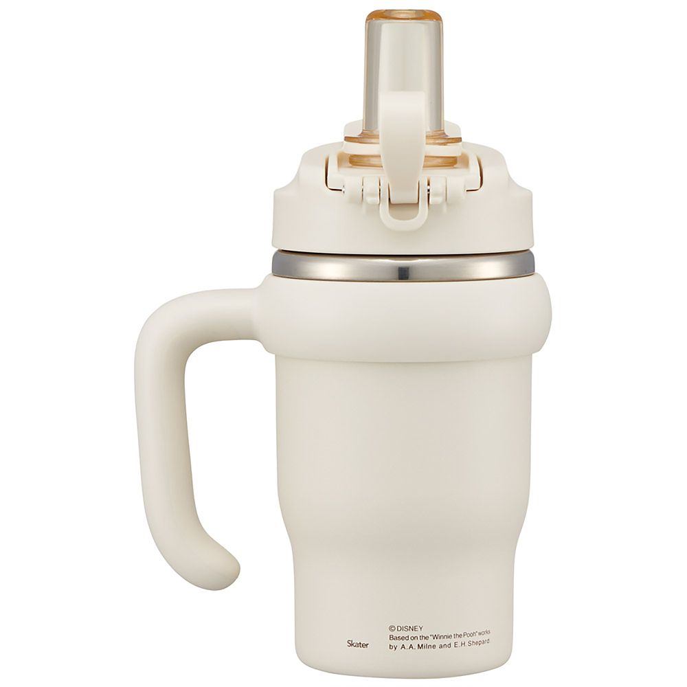 ストロータンブラー 570ml 保温 保冷 ハンドル付 2WAY 直飲み くまのプーさん シンプルロゴ スケーター_STSTB6_72530