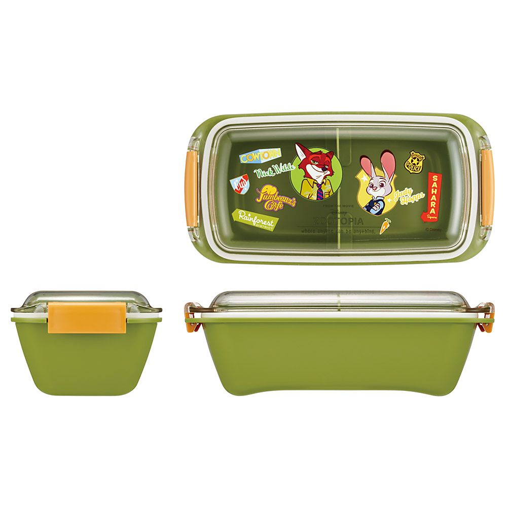 スケーター(Skater) 弁当箱 バイオマス 洗いやすい ランチボックス 1段 530ml ふんわり盛れる ドーム型フタ 食洗機対応 レンジ対応 日本製 ズートピア ヴィンテージワッペン スケーター_PTLB6B_72727