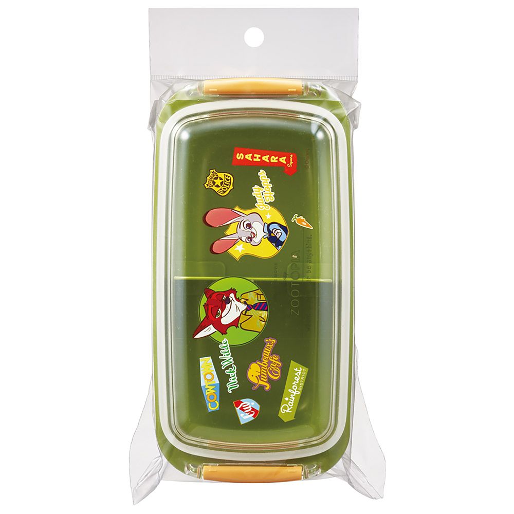 スケーター(Skater) 弁当箱 バイオマス 洗いやすい ランチボックス 1段 530ml ふんわり盛れる ドーム型フタ 食洗機対応 レンジ対応 日本製 ズートピア ヴィンテージワッペン スケーター_PTLB6B_72727