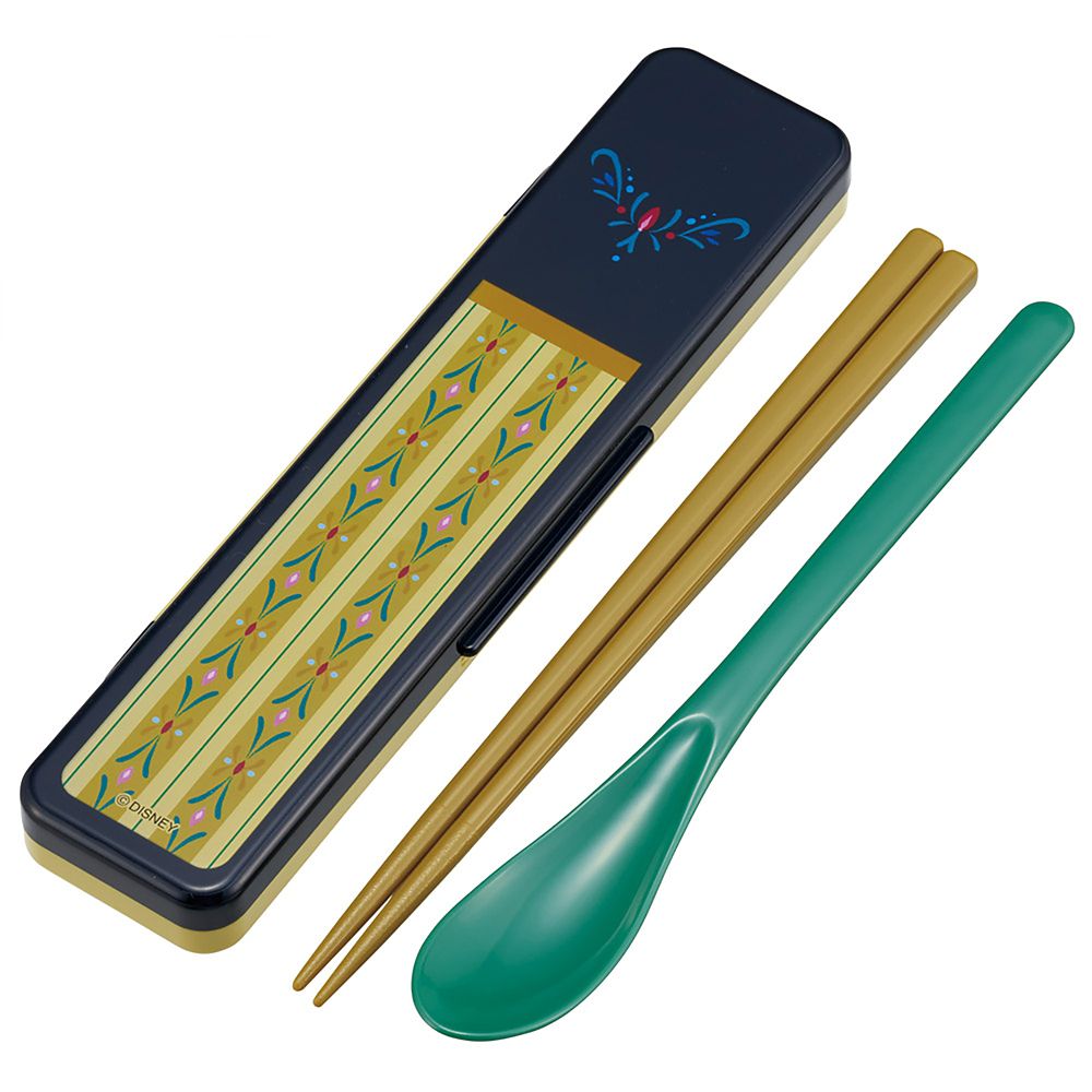 コンビセット 箸 スプーン セット 弁当 大人用 18cm カチャカチャ鳴らない 日本製 アナと雪の女王 アナ ドレス スケーター_CCS3SA_72812