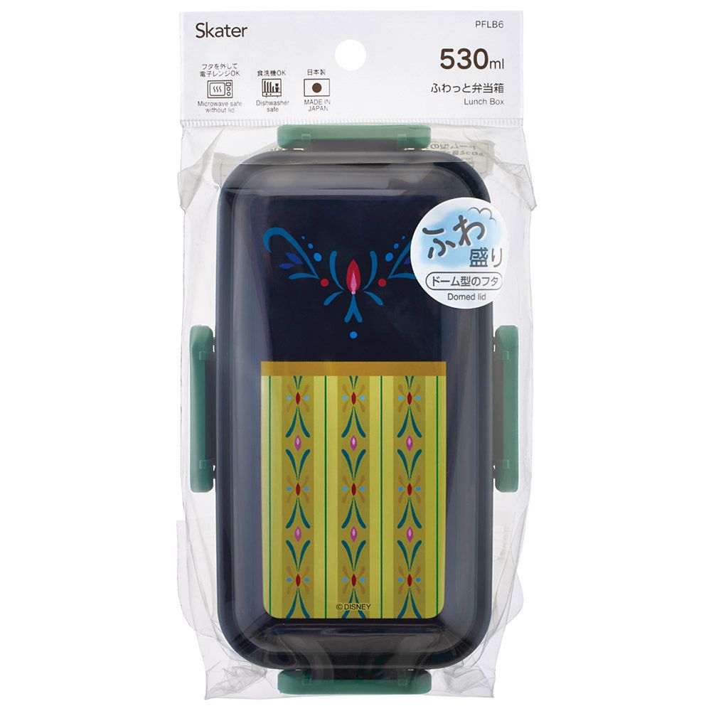 弁当箱 ふわっと盛れる ランチボックス 1段 530ml 食洗機対応 レンジ対応 日本製 アナと雪の女王 アナ ドレス スケーター_PFLB6_72813