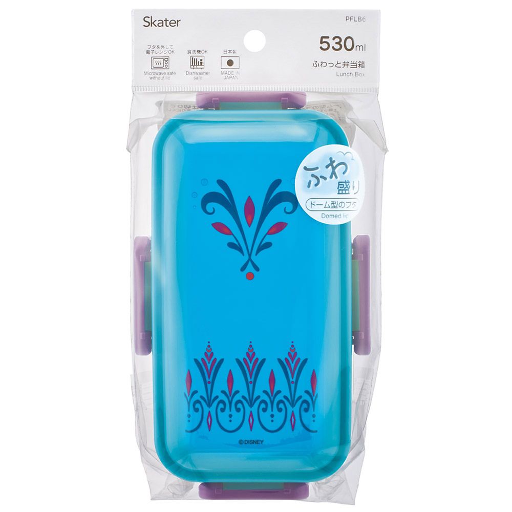弁当箱 ふわっと盛れる ランチボックス 1段 530ml 食洗機対応 レンジ対応 日本製 アナと雪の女王 エルサ ドレス スケーター_PFLB6_72820