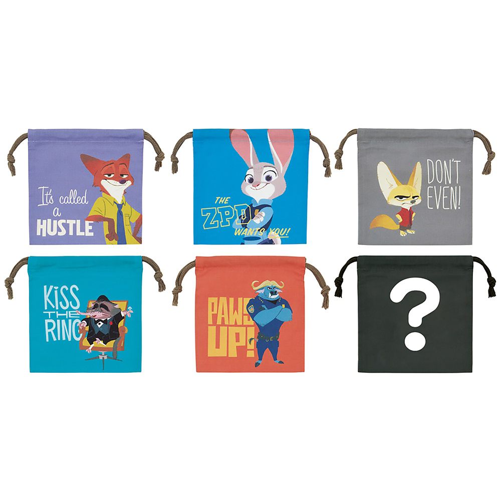 ランチ巾着 お弁当袋 Mサイズ 6枚入 全6種類 ブラインドボックス 幅15.5&times;高17cm 日本製 ズートピア スケーター_KBB21B_72905