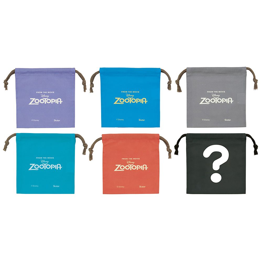 ランチ巾着 お弁当袋 Mサイズ 6枚入 全6種類 ブラインドボックス 幅15.5&times;高17cm 日本製 ズートピア スケーター_KBB21B_72905