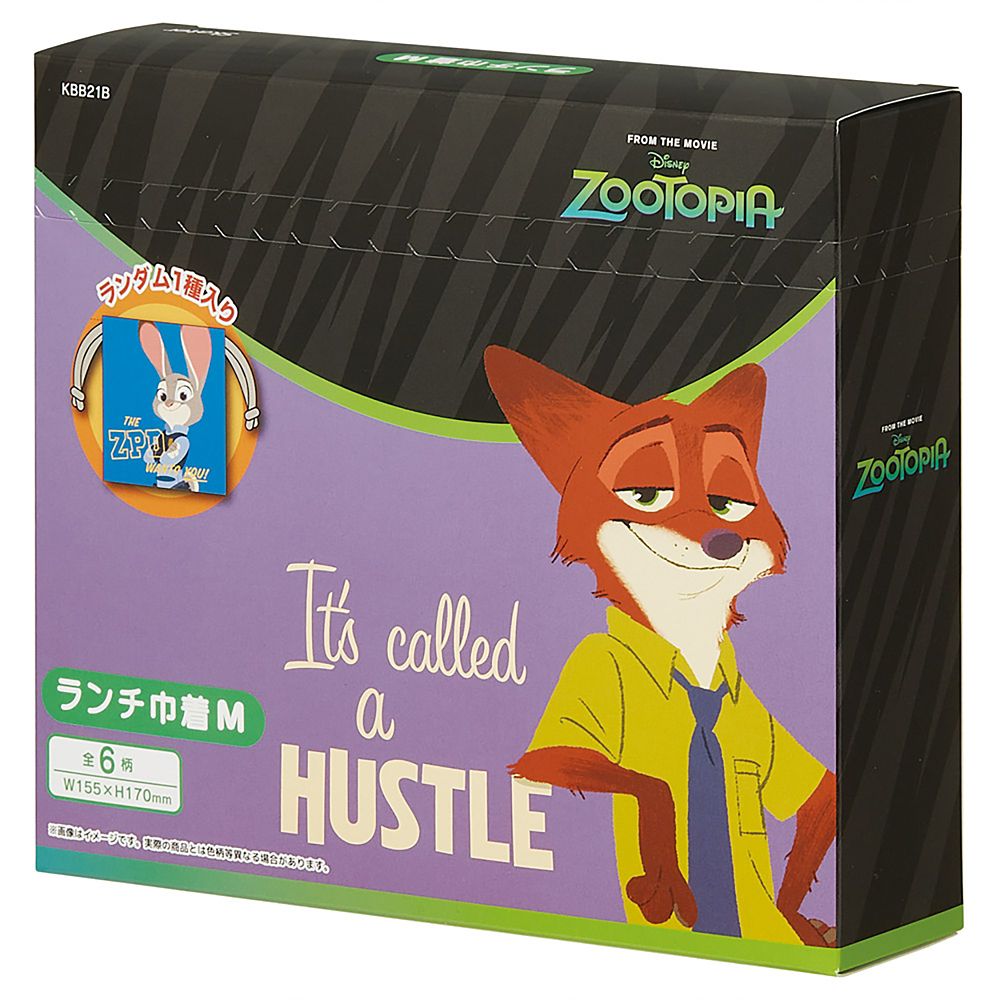 ランチ巾着 お弁当袋 Mサイズ 6枚入 全6種類 ブラインドボックス 幅15.5&times;高17cm 日本製 ズートピア スケーター_KBB21B_72905