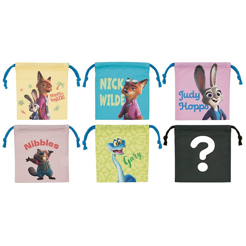 ランチ巾着 お弁当袋 Mサイズ 6枚入 全6種類 ブラインドボックス 幅15.5&times;高17cm 日本製 ズートピア2 スケーター_KBB21B_72907