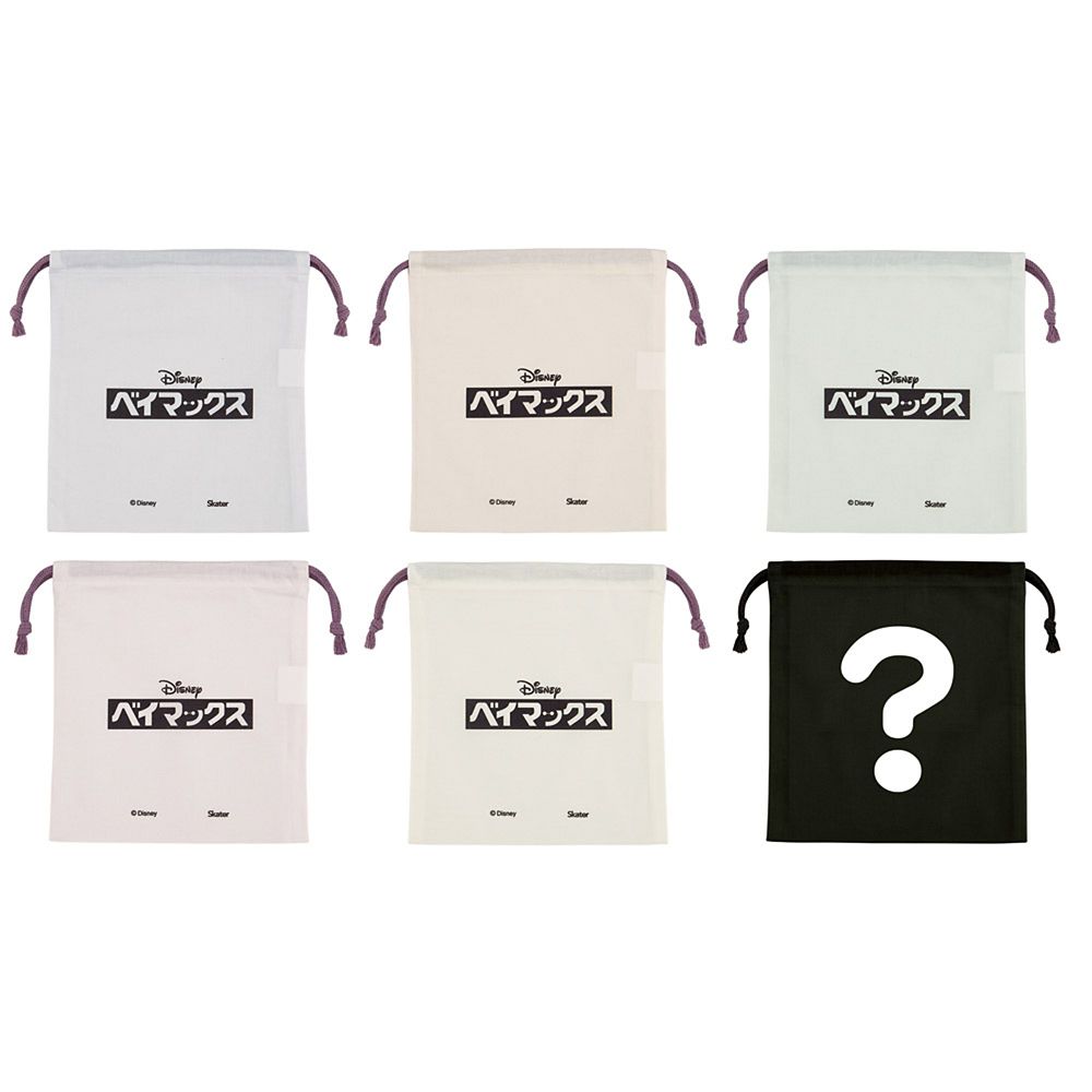 ランチ巾着 お弁用袋 Lサイズ 6枚入 全6種類 ブラインドボックス 幅20&times;高23cm 日本製 ベイマックス スケーター_KBB22B_72915