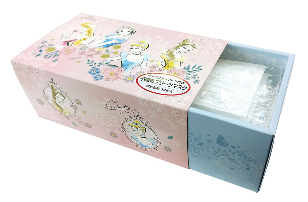 公式 ショップディズニー ディズニープリンセス 不織布プリーツマスク30枚入り