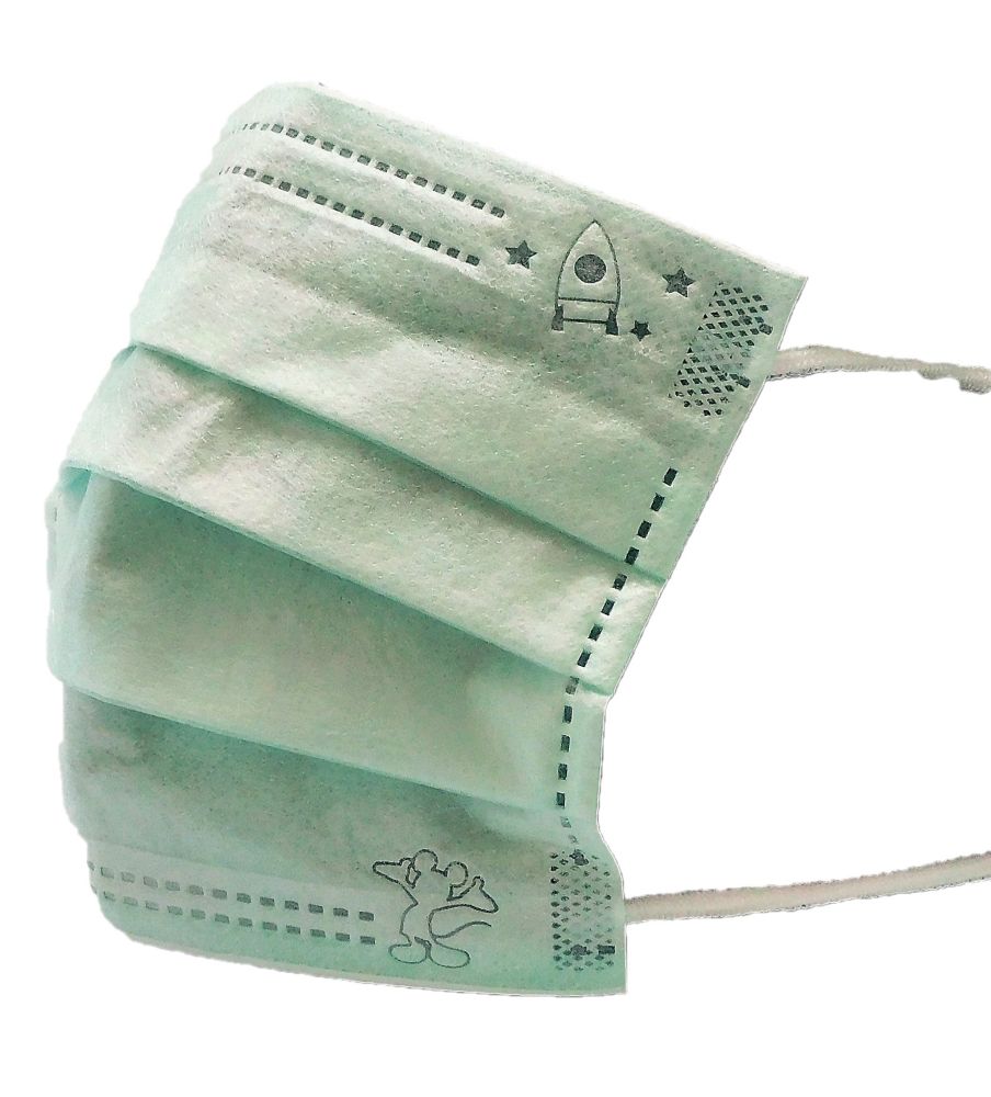 ミッキーマウス　こども不織布プリーツマスク10枚入り