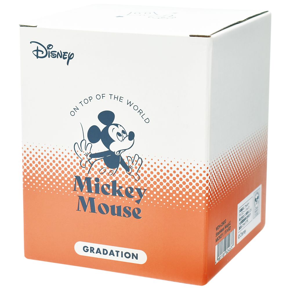 フタ付きステンレスマグＬ　グラデーション　ＭＩＣＫＥＹ　ＩＶ&times;ＲＤ