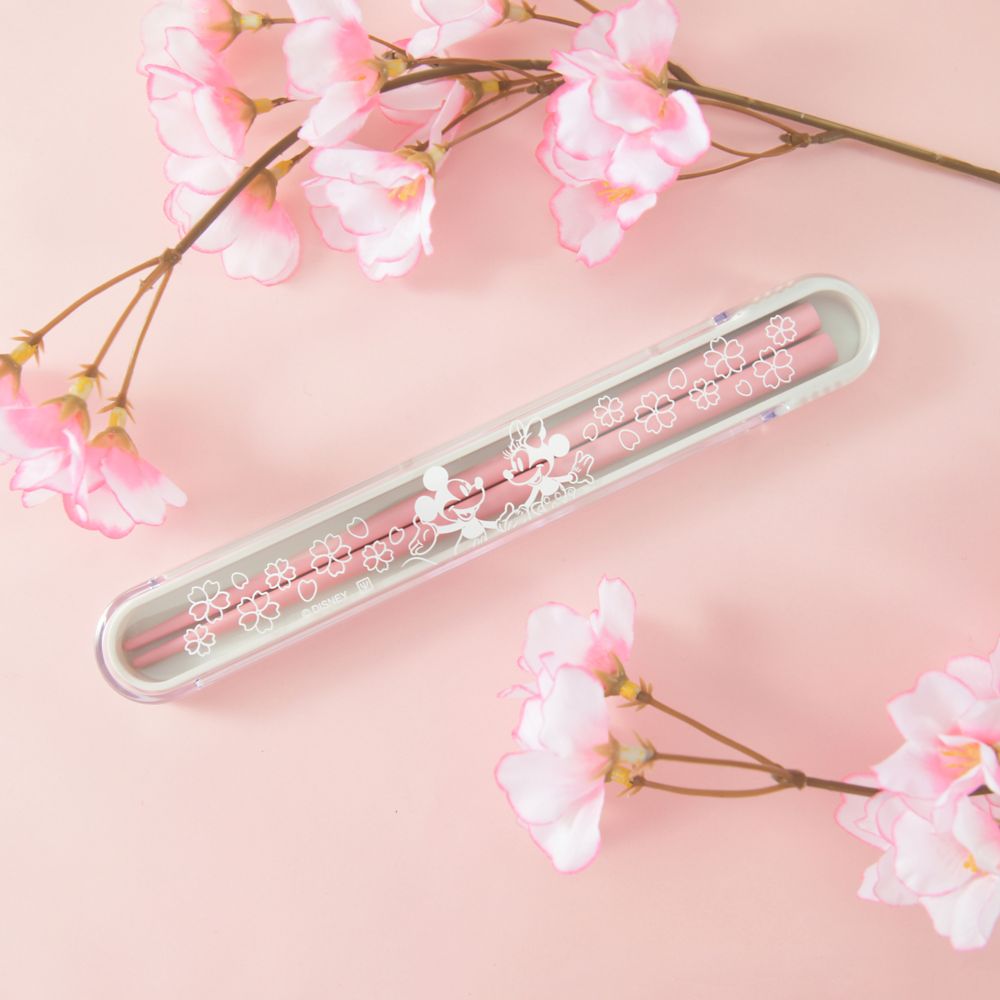 ミッキー＆ミニー　箸箱セット　さくら柄