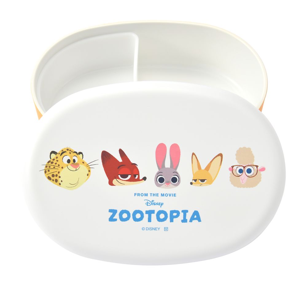 ズートピア　小判型一段ランチボックス　フェイス柄