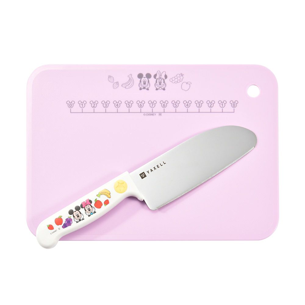 ミッキー＆ミニー　こども安全包丁シートまな板セット