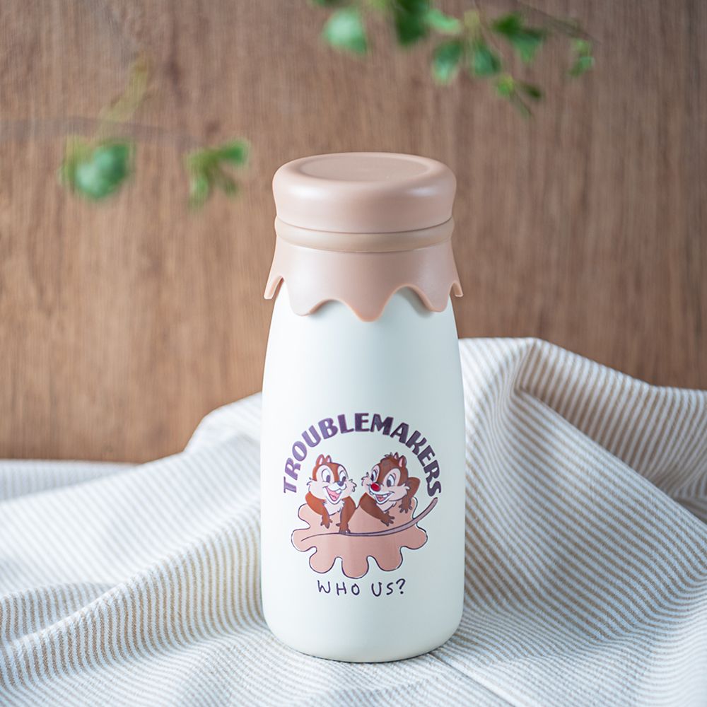 チップ＆デール　牛乳瓶風ステンレスボトル　３２０ml
