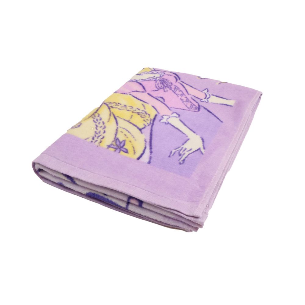 ラプンツェル ジュニアバスタオル パープルフラワーガーデン