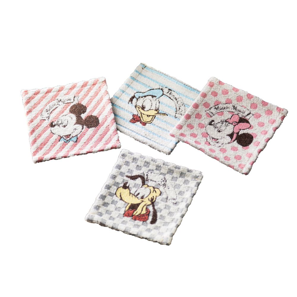公式 ショップディズニー ミッキー フレンズ コースター 4枚組 レトロフェイス