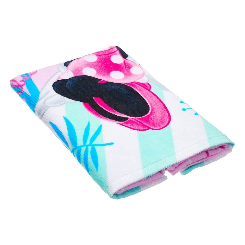 公式 ショップディズニー ミニーマウス ジュニアバスタオル ピンクバケーション