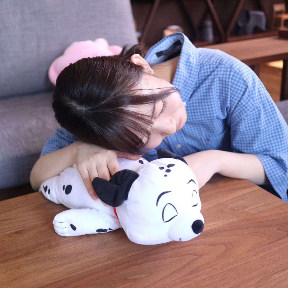 101匹わんちゃん ダイカットクッション スリープモノクロ