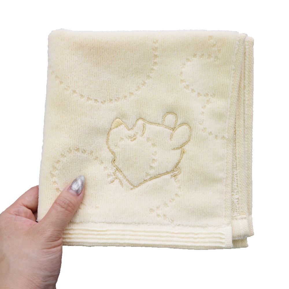 くまのプーさん ウォッシュタオル シンプルイエロー