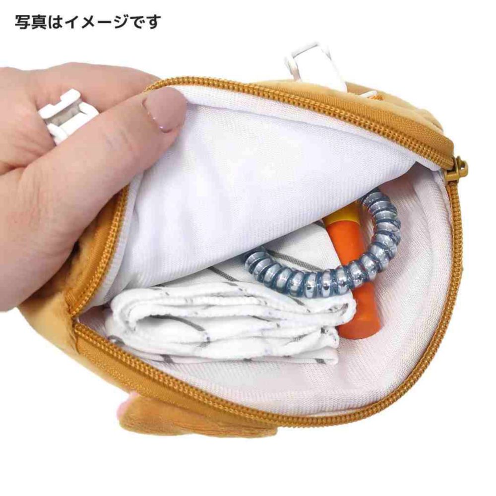 チップ＆デール フェイスポケットポーチ スイートベージュ