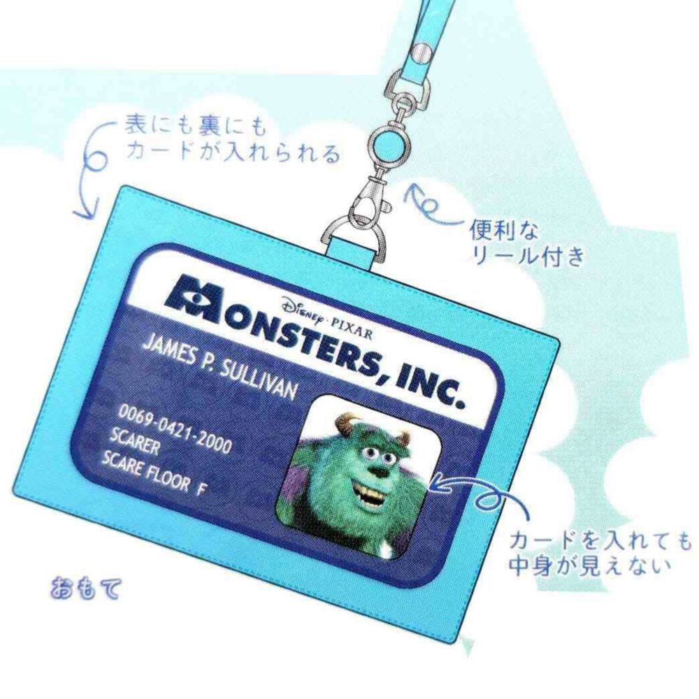 公式 ショップディズニー モンスターズ インク サリー パスケース ブルーカード