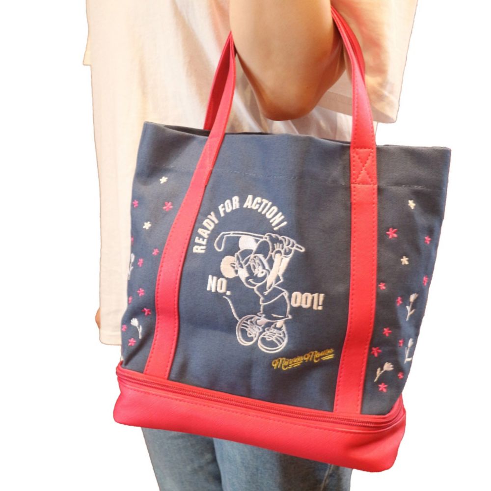 ミニーマウス トートバッグ スポーティーフラワー