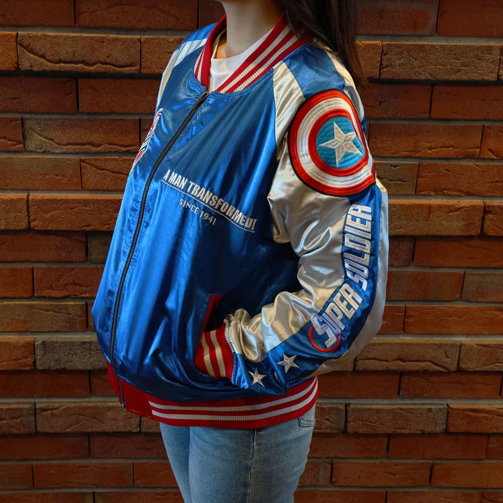 キャラジャン キャプテン・アメリカ スカジャン(L) キャプテン・アメリカ