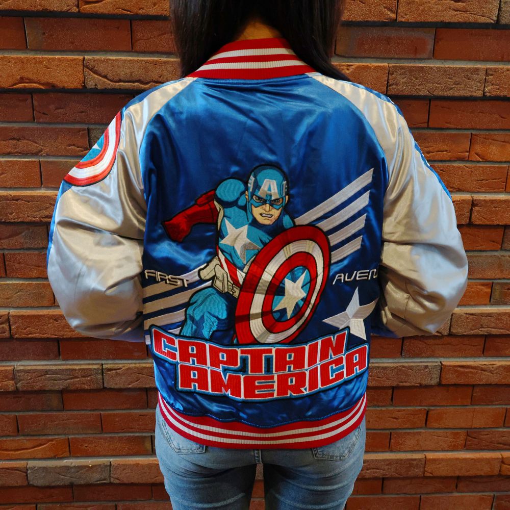キャラジャン キャプテン・アメリカ スカジャン(L) キャプテン・アメリカ
